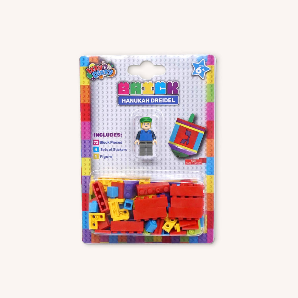 Bricks Dreidel and Minifigure Set package