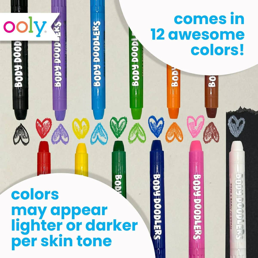 ooly Body Doodlers: Face & Body Crayons features
