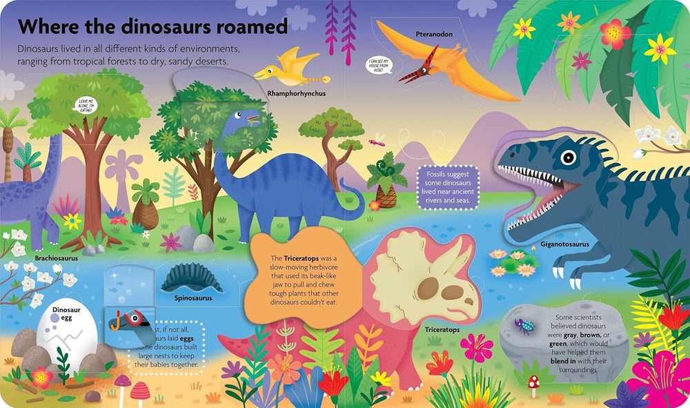 Funfacts Discover Dinosaurs book  roamed
