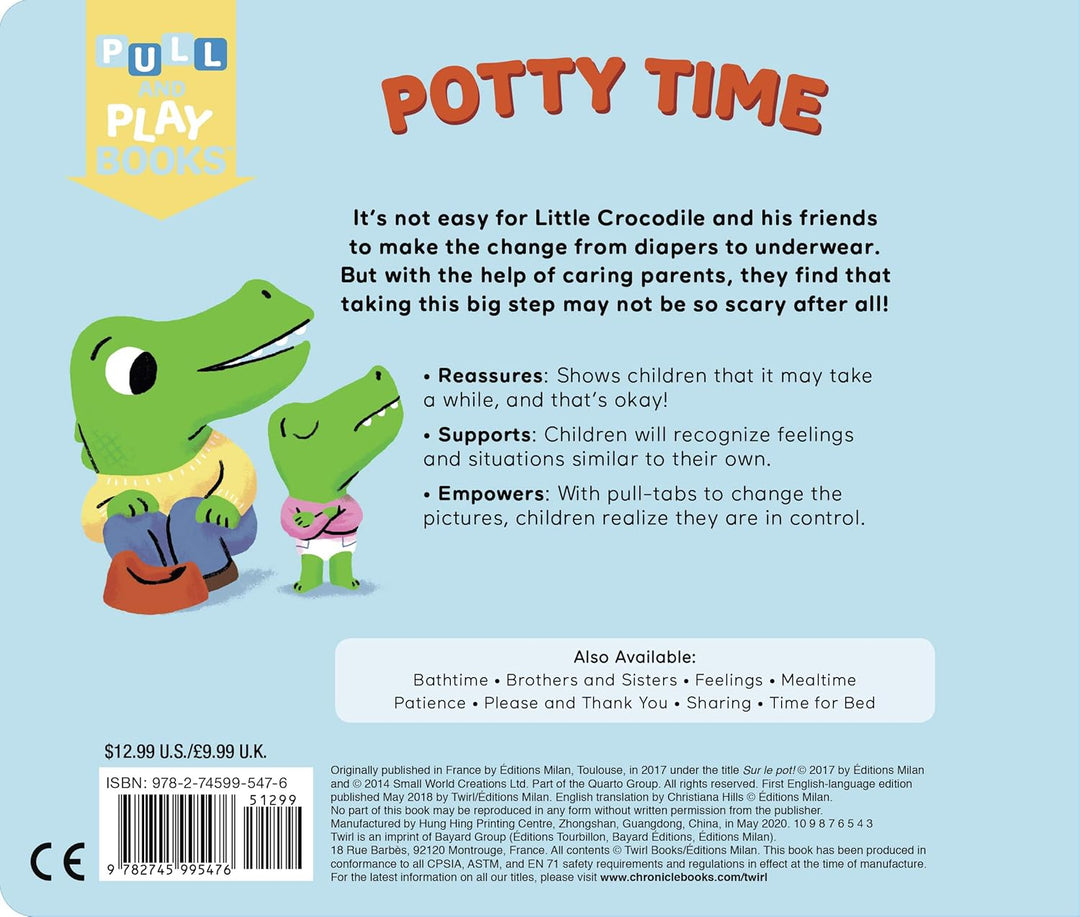 Pull & Play Potty Time book back