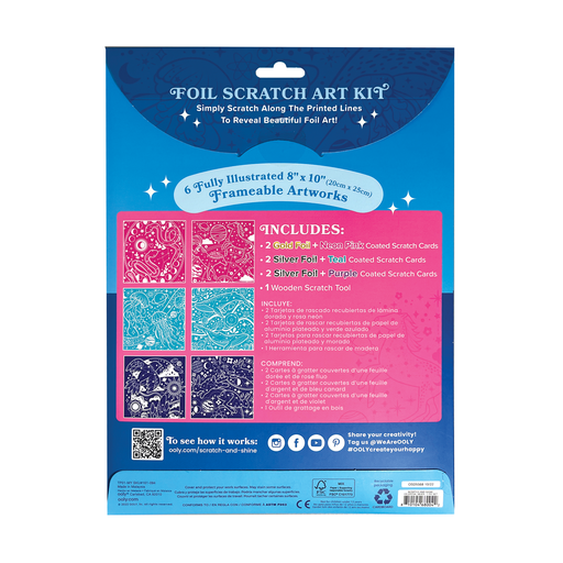 Ooly Scratch & Shine Scratch Cards - Celestial Skies back