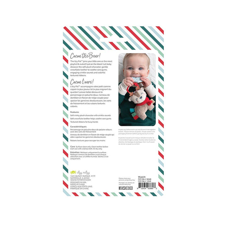 Itzy Ritzy Santa Claus Holiday Itzy Pal back of card