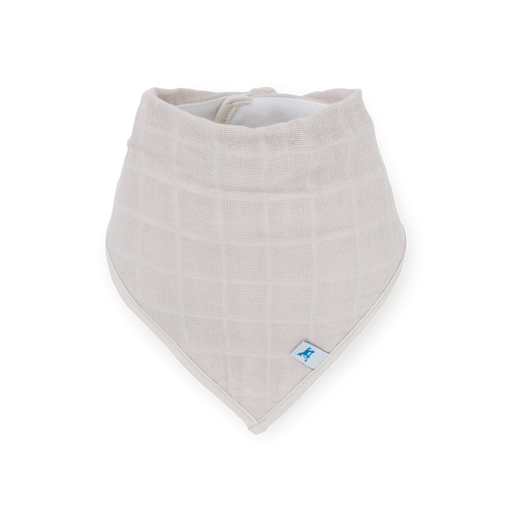 Little Unicorn beige Bandana Bib 
