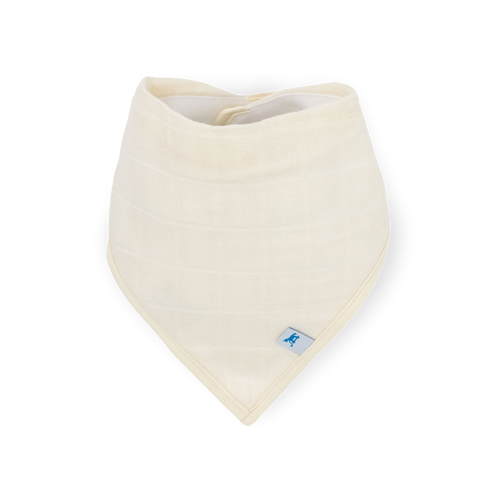Little Unicorn Taupe Cross Bandana Bib 4 Pack ivory