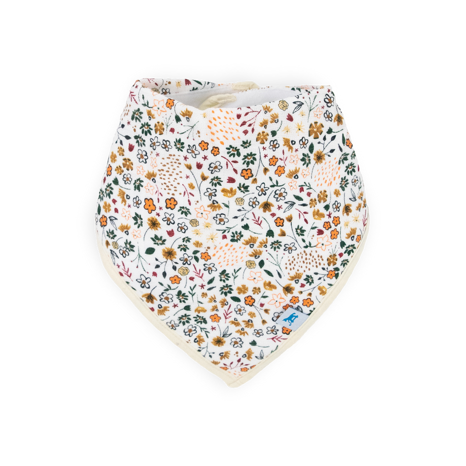 Little Unicorn Vintage Flower Bandana Bib 4 Pack disty