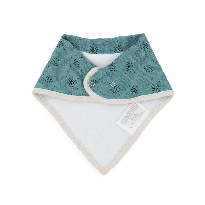 Little Unicorn Vintage Flower Bandana Bib 4 Pack teal back