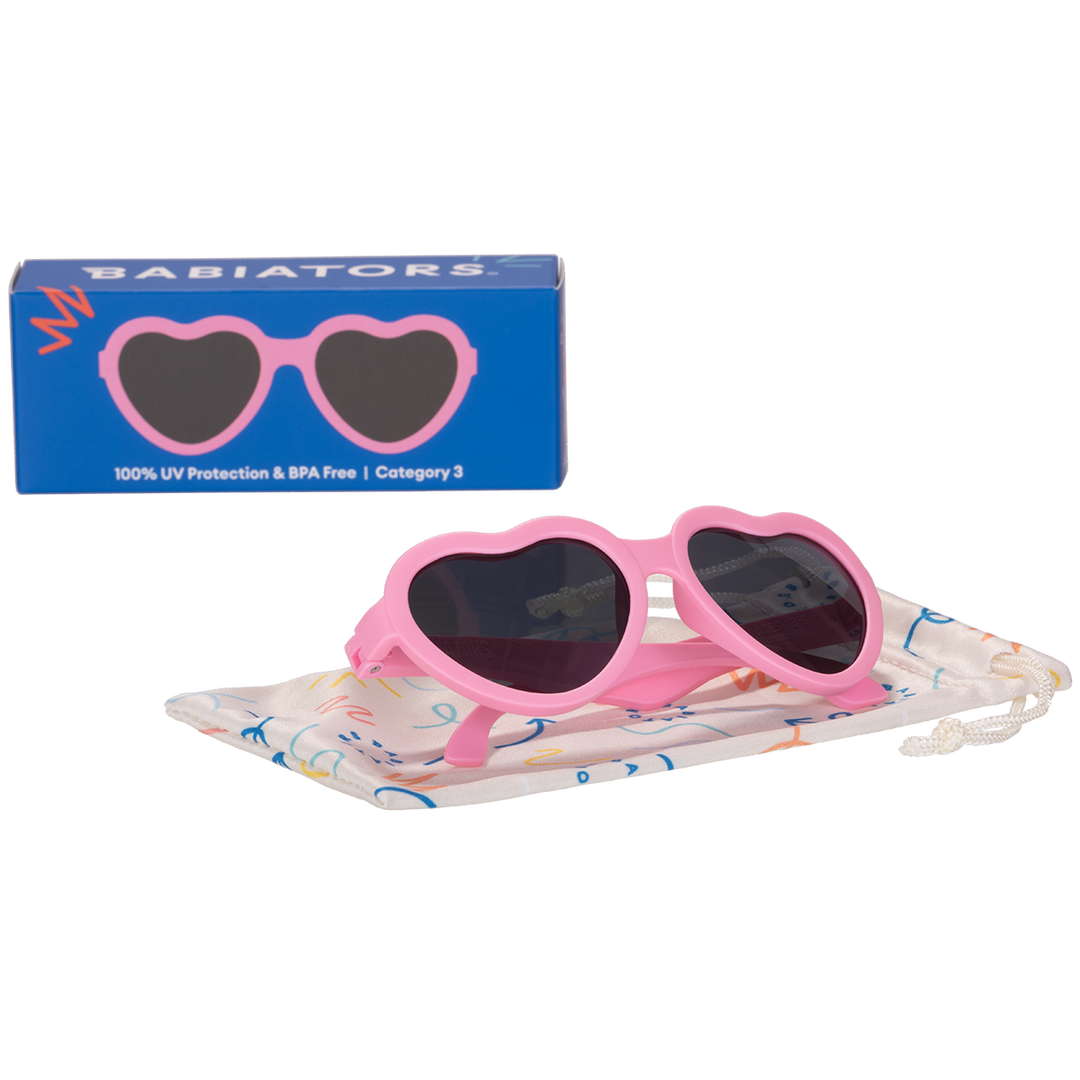 Babiators Bubble Gum Pink Hearts Sunglasses packaging