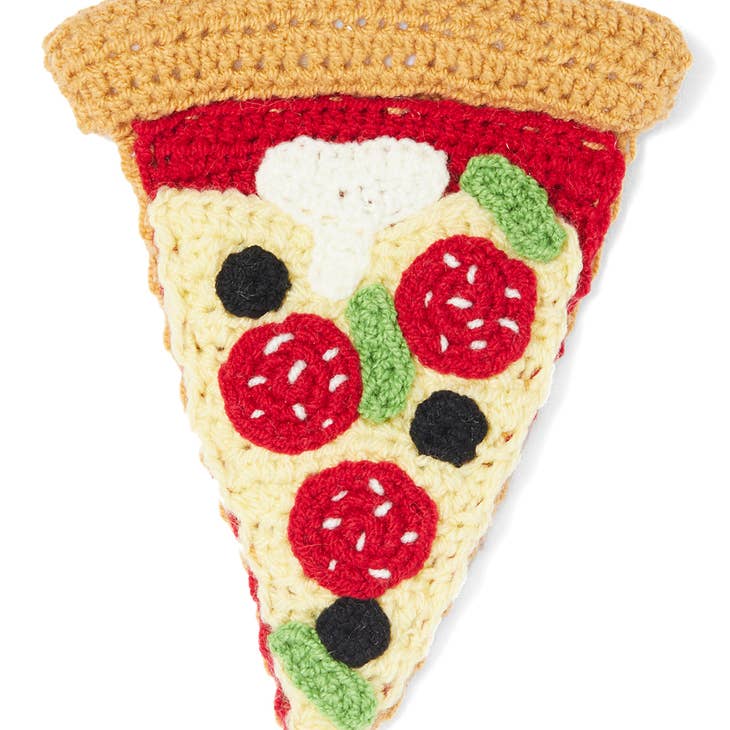Pizza Knitted Rattle