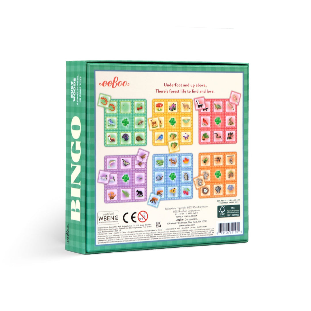 eeboo Busy Woods Bingo back