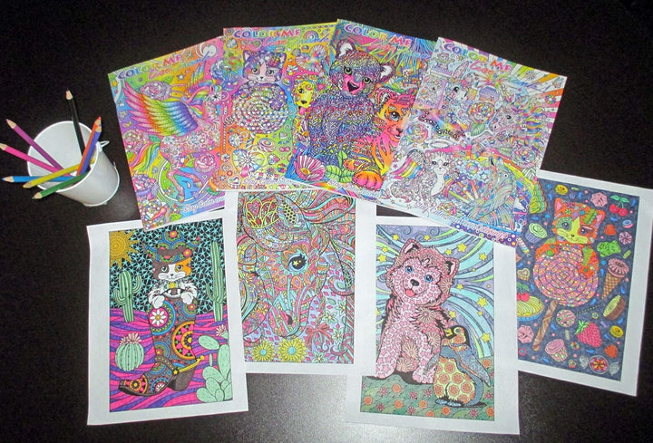 Color Me Lisa Frank book colored
