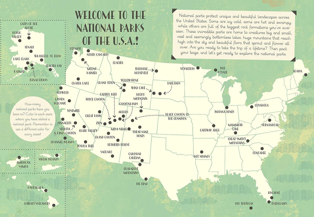 National Parks of the USA Activity Book