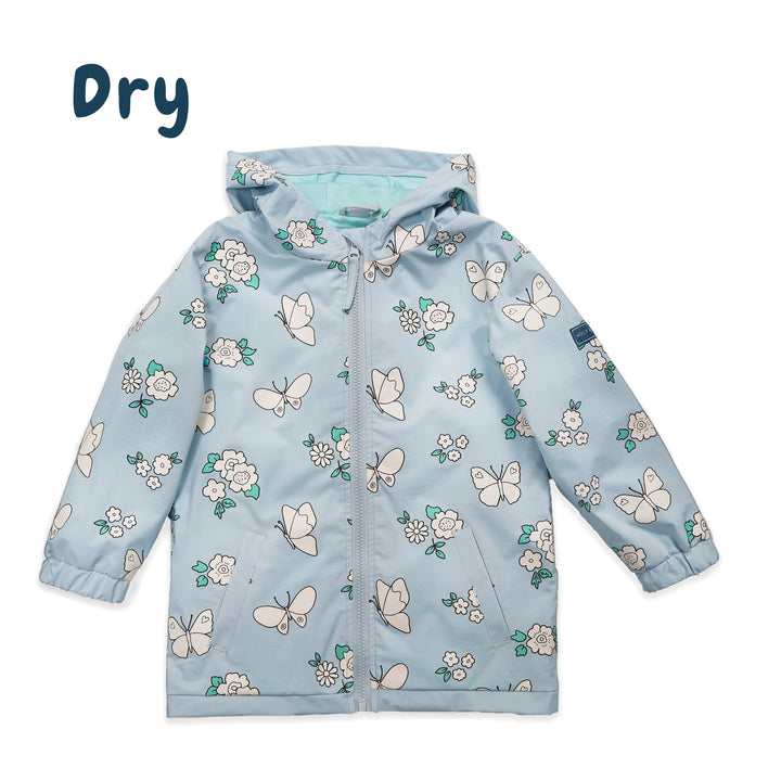 Holly & Beau Flower and Butterfly Color Changing Raincoat dry