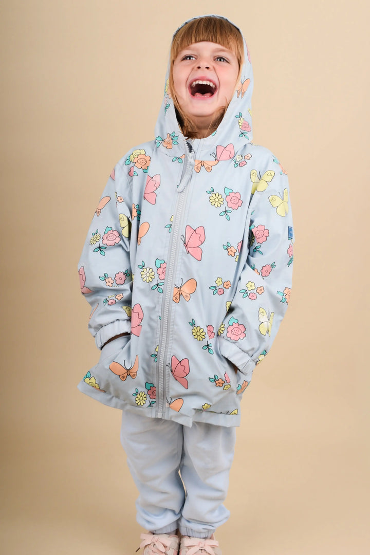 Flower and Butterfly Color Changing Raincoat