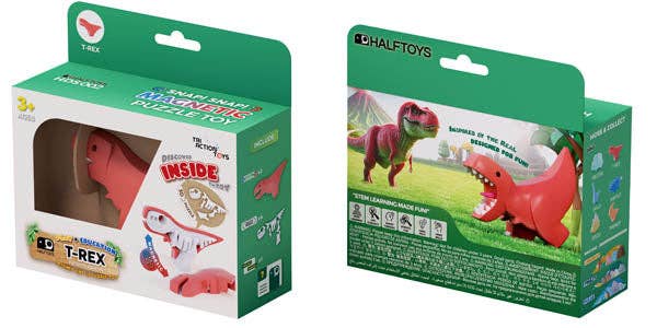 Halftoys Dino T-Rex boxes front back