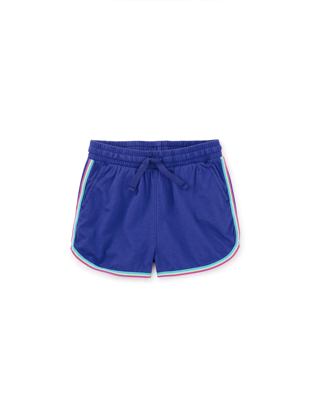 Tea Collection Rainbow Binding Shorts in Cosmic Blue