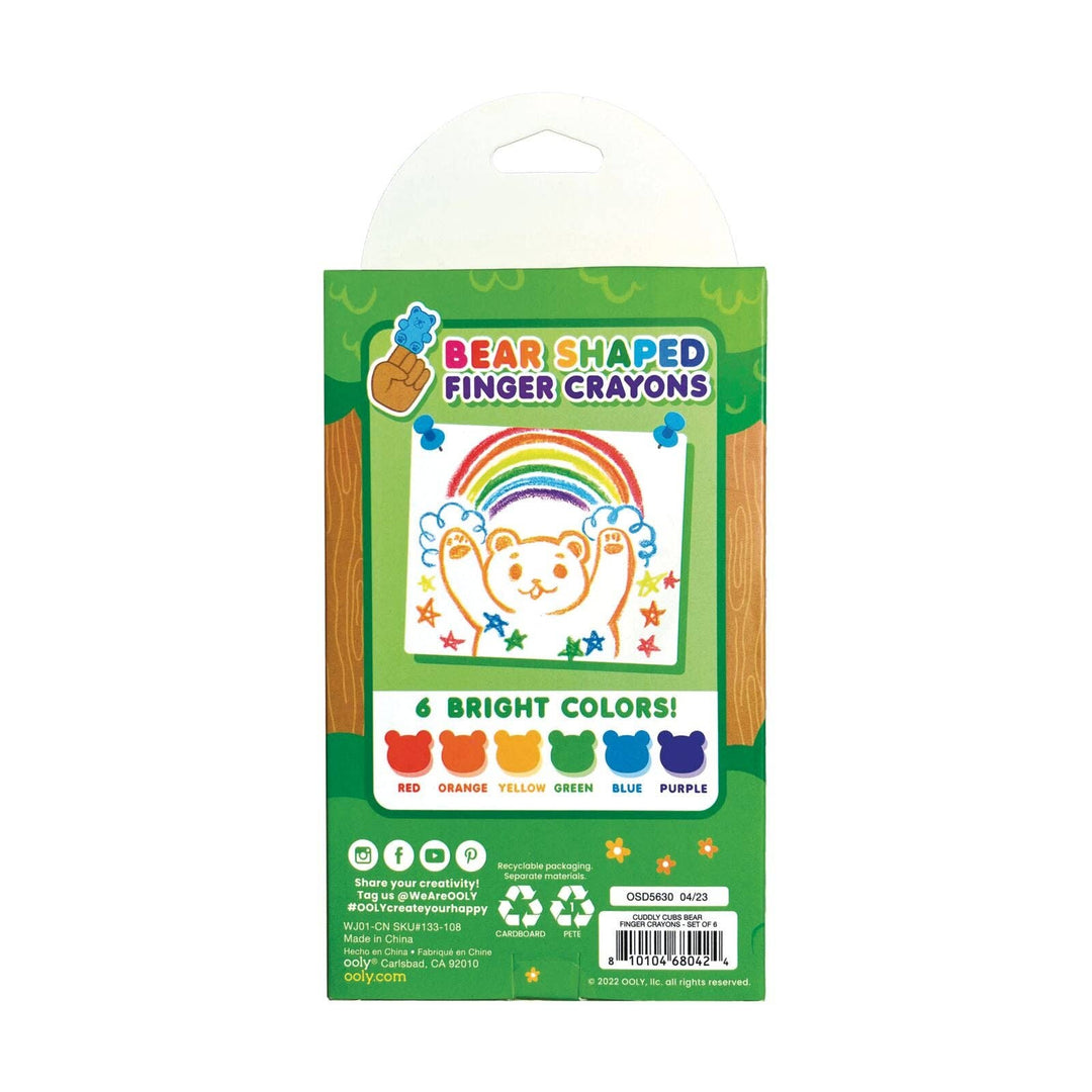 Ooly Cuddly Cubs Crayons back