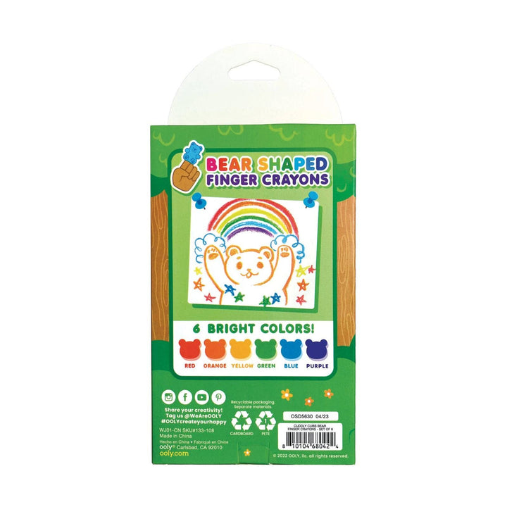 Ooly Cuddly Cubs Crayons back