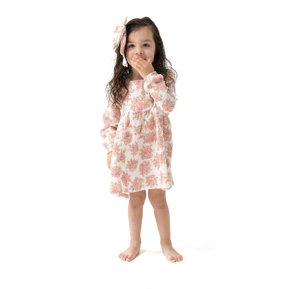 Angel Dear Heirlooms Bouquet Baby Dress & Leggings model