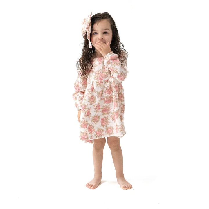 Angel Dear Heirlooms Bouquet Baby Dress & Leggings model