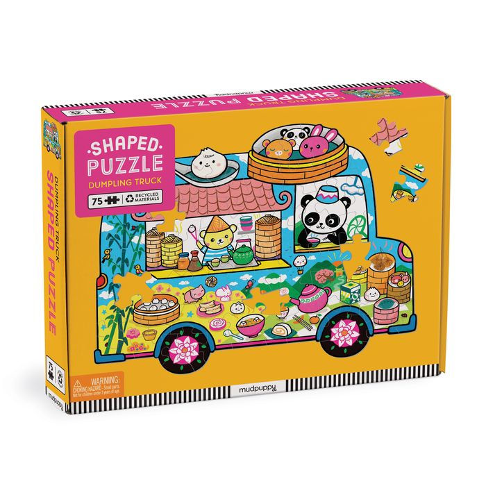 Mudpuppy Dumpling Truck 75pc Shaped Puzzle