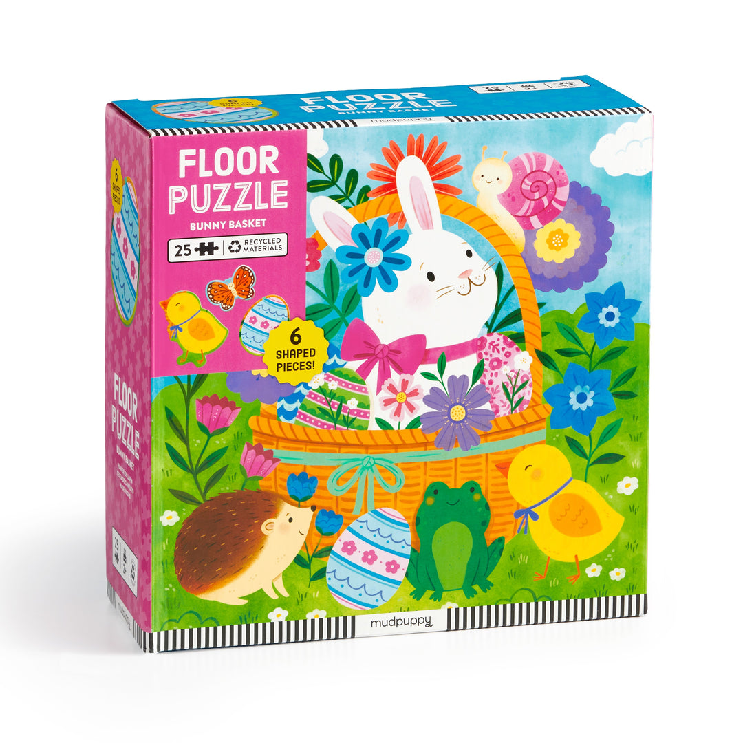 Mudpuppy Bunny Basket Floor Puzzle