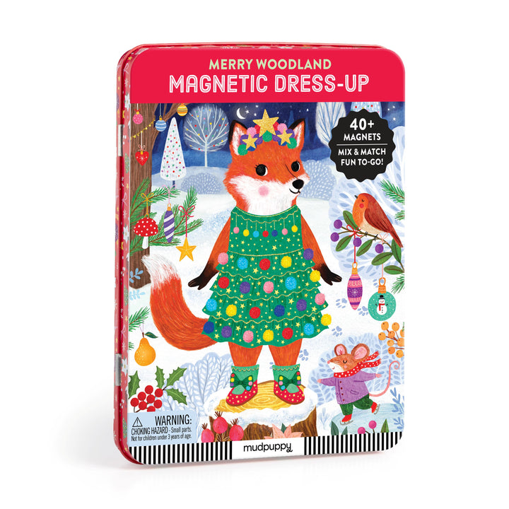 Mudpuppy Merrry Woodland Magnetic Tin Playset