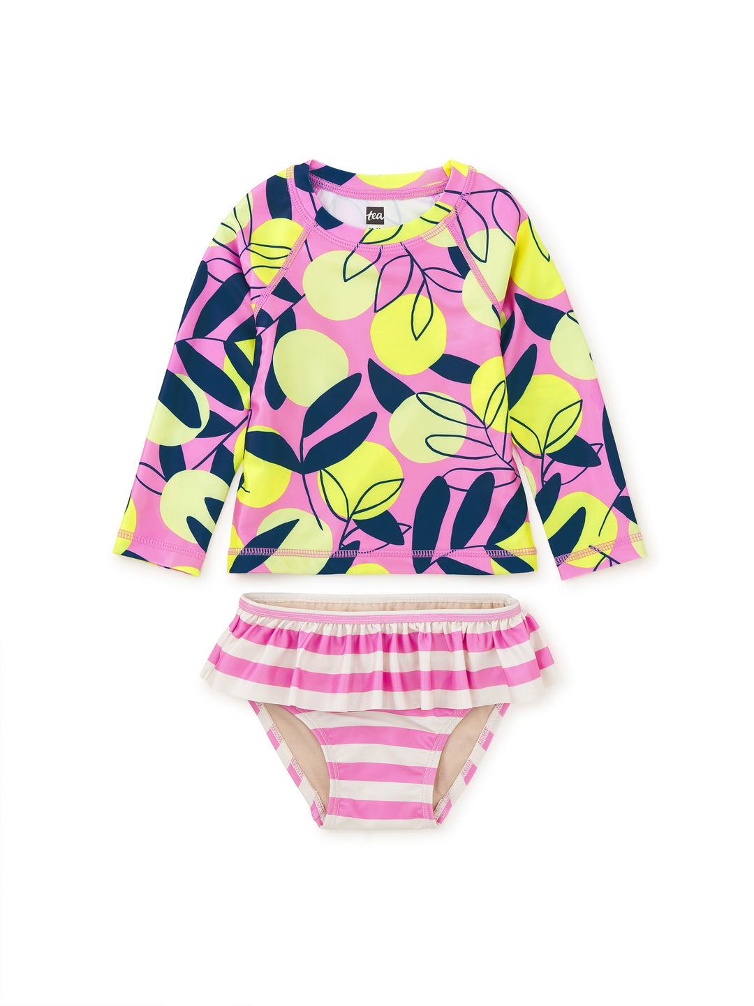 Tea Collection Mediterranean Citrus Baby Rash Guard Set