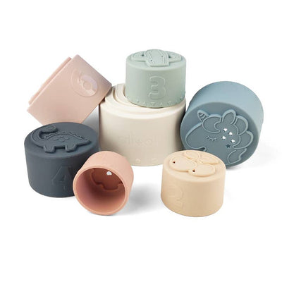 Silicone Stacking Cups with Shapes