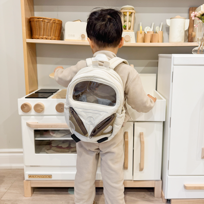 Little Lamb Kind Camper Van Toddler Backpack kitchen