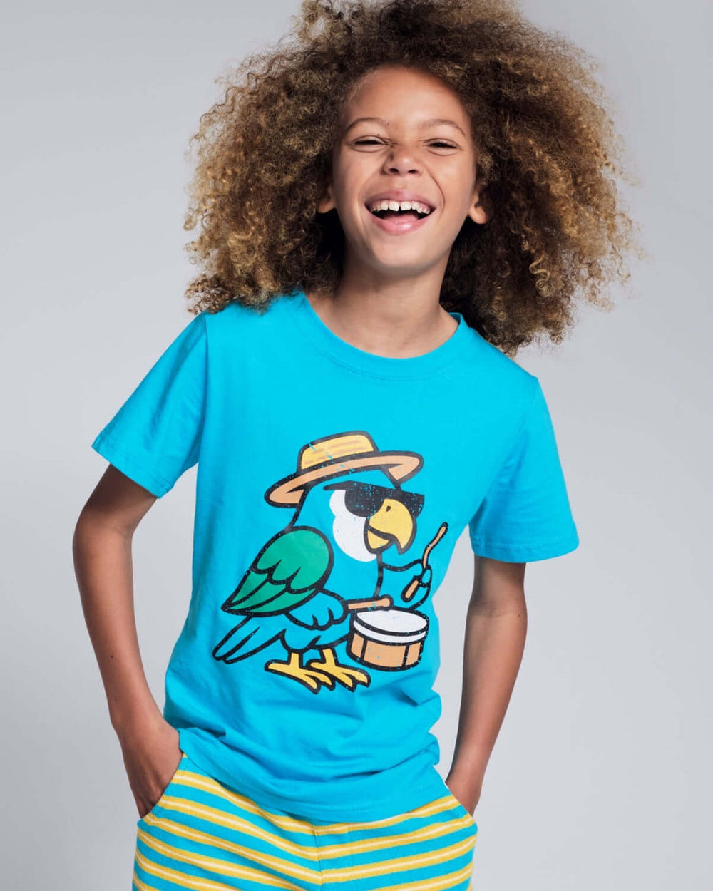 Appaman Carnival Parrot Tee model close