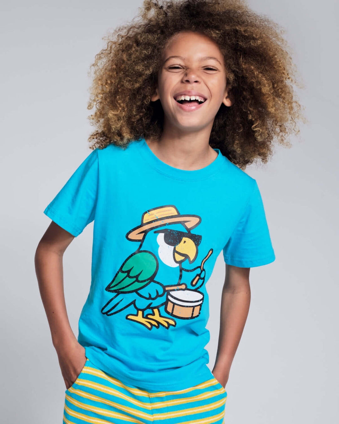 Appaman Carnival Parrot Tee model close