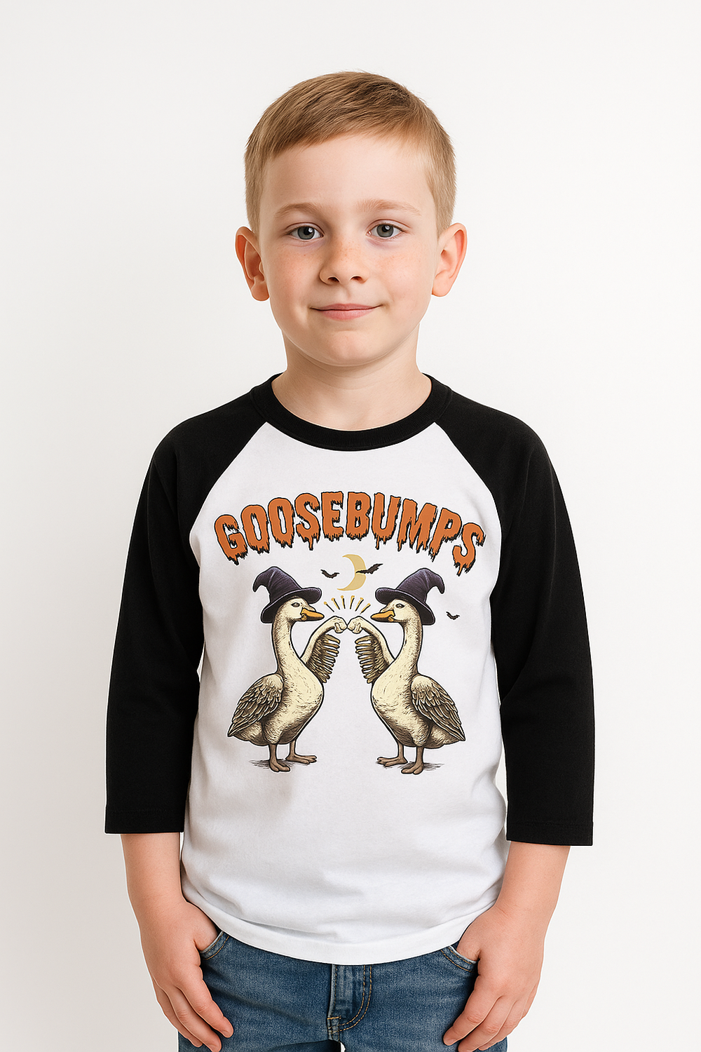 Goosebumps Retro Halloween Tee model