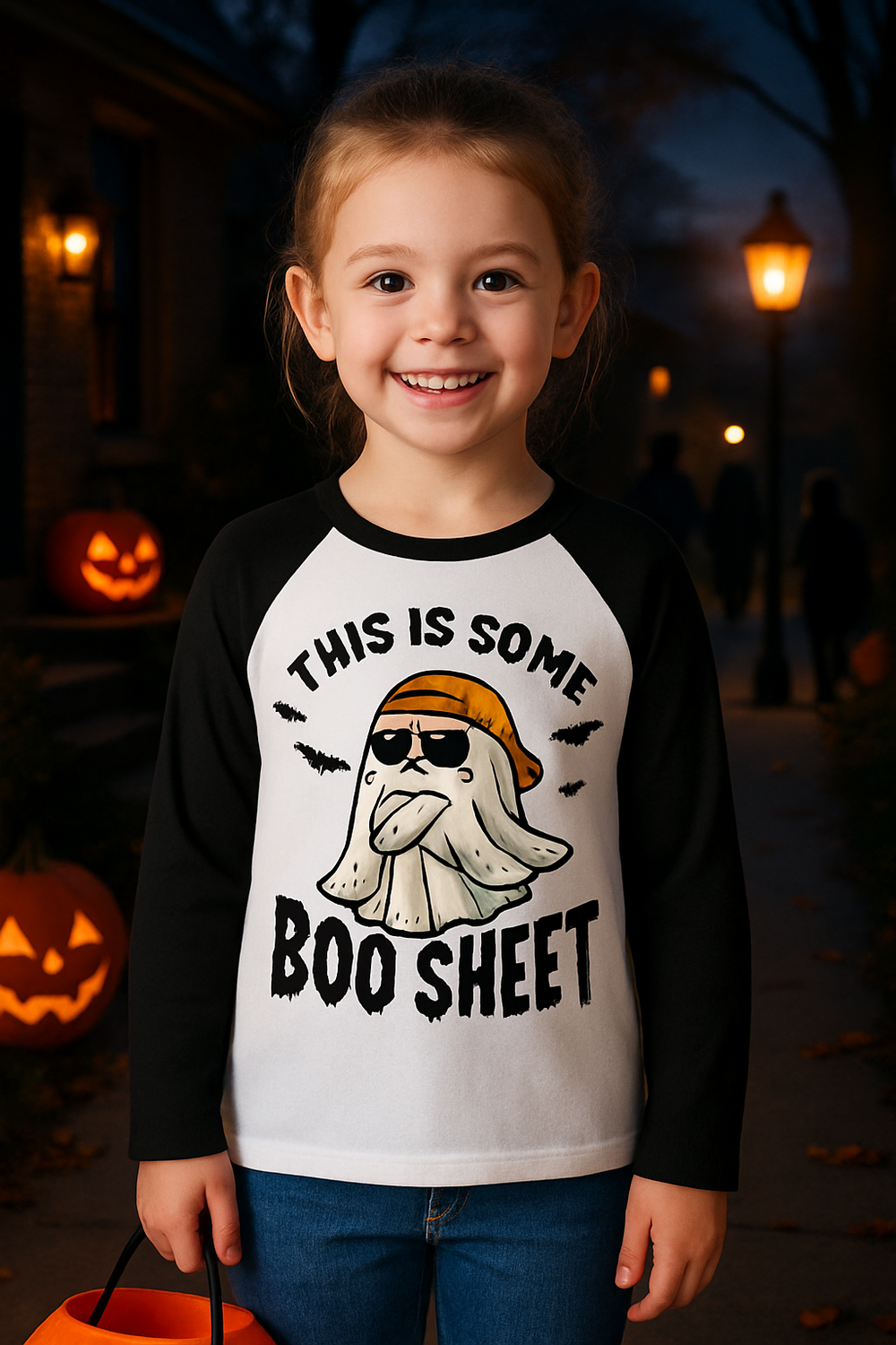 This Is Some Boo Sheet Halloween Tee girl model