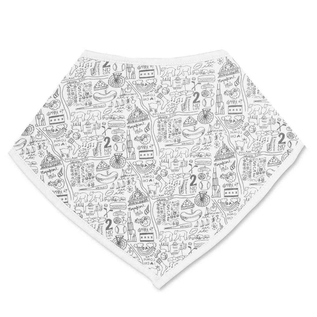 Joy Street Chicago Print Bandana Bib