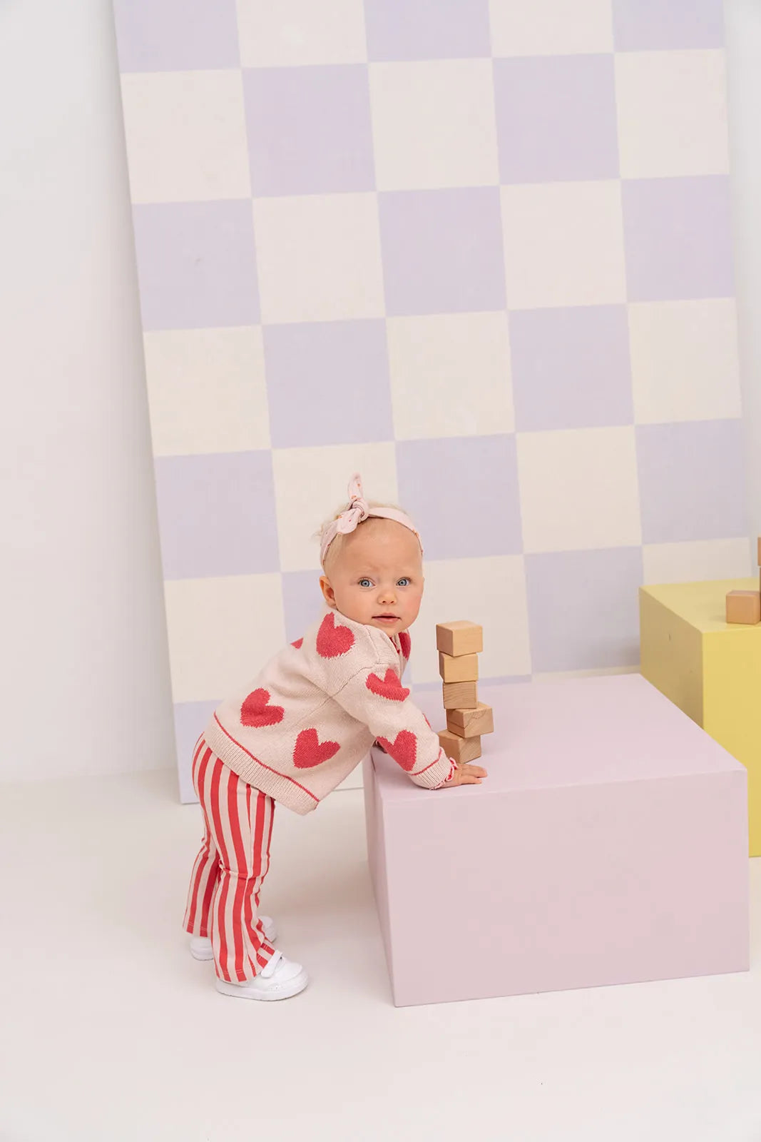 Babyface Striped Flared Pants model
