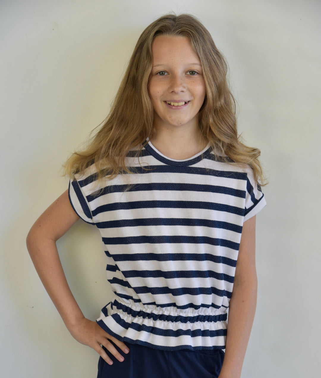 Area Code 407 Stef Striped Top model