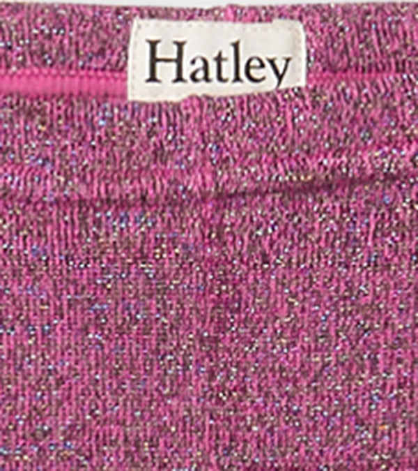 Hatley Glitter Leggings in Pink detail