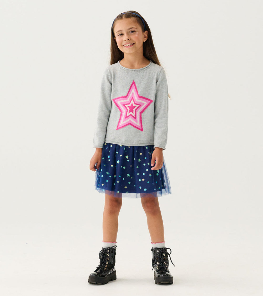 Hatley Stargirl Tutu Sweater Dress model