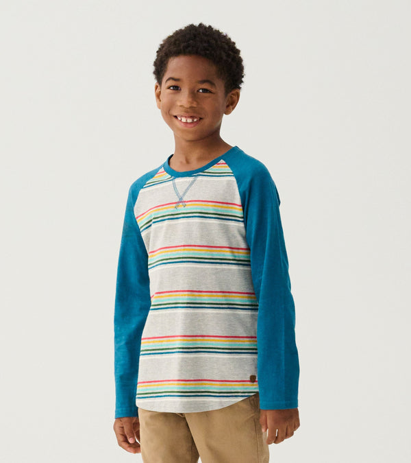 Hatley Retro Stripes Raglan Tee model