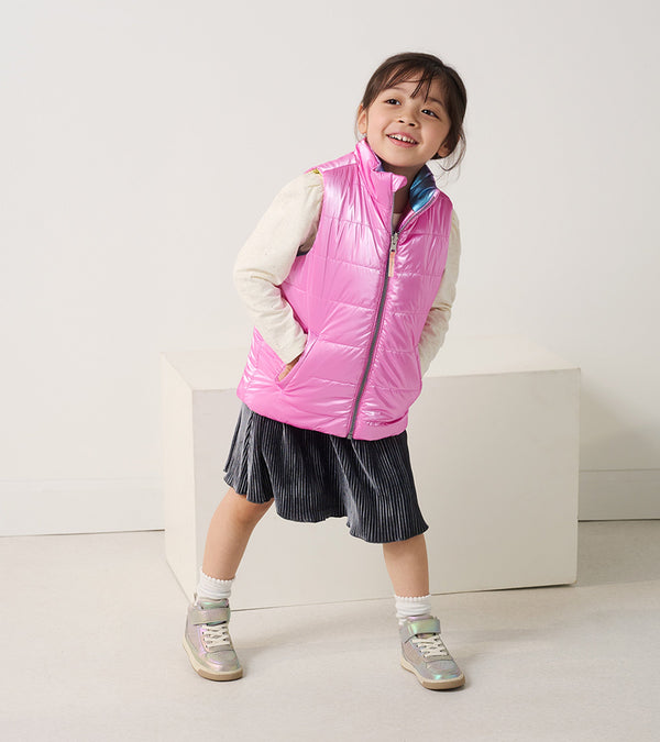 Hatley Rainbow Shine Reversible Quilted Vest model too