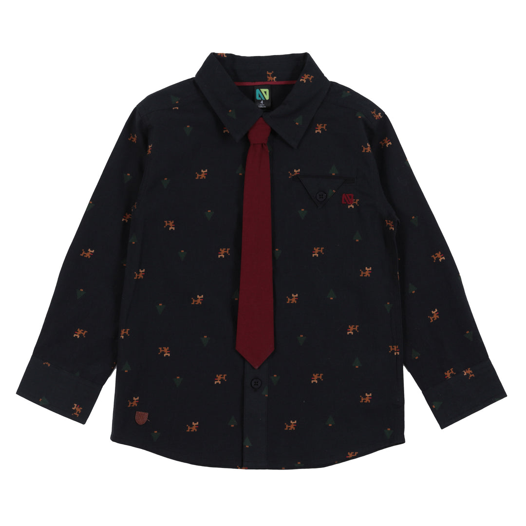 Minecraft Holidays Shirt with Tie