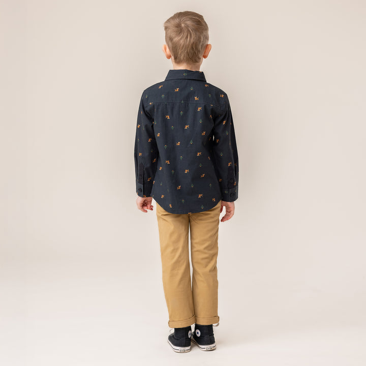 Minecraft Holidays Shirt with Tie model back