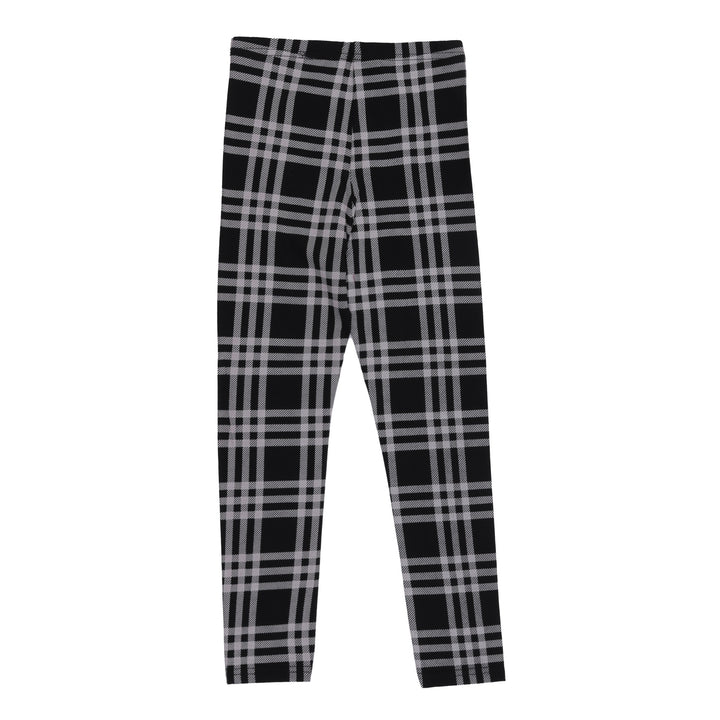 Black Plaid Leggings back