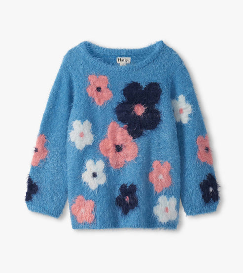 Hatley Floral Cluster Furry Sweater
