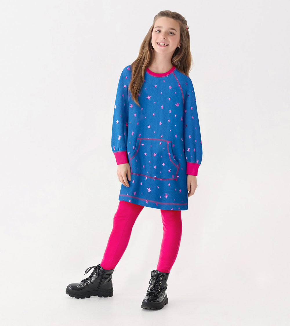 Hatley Foil Stars Sweater Dress model