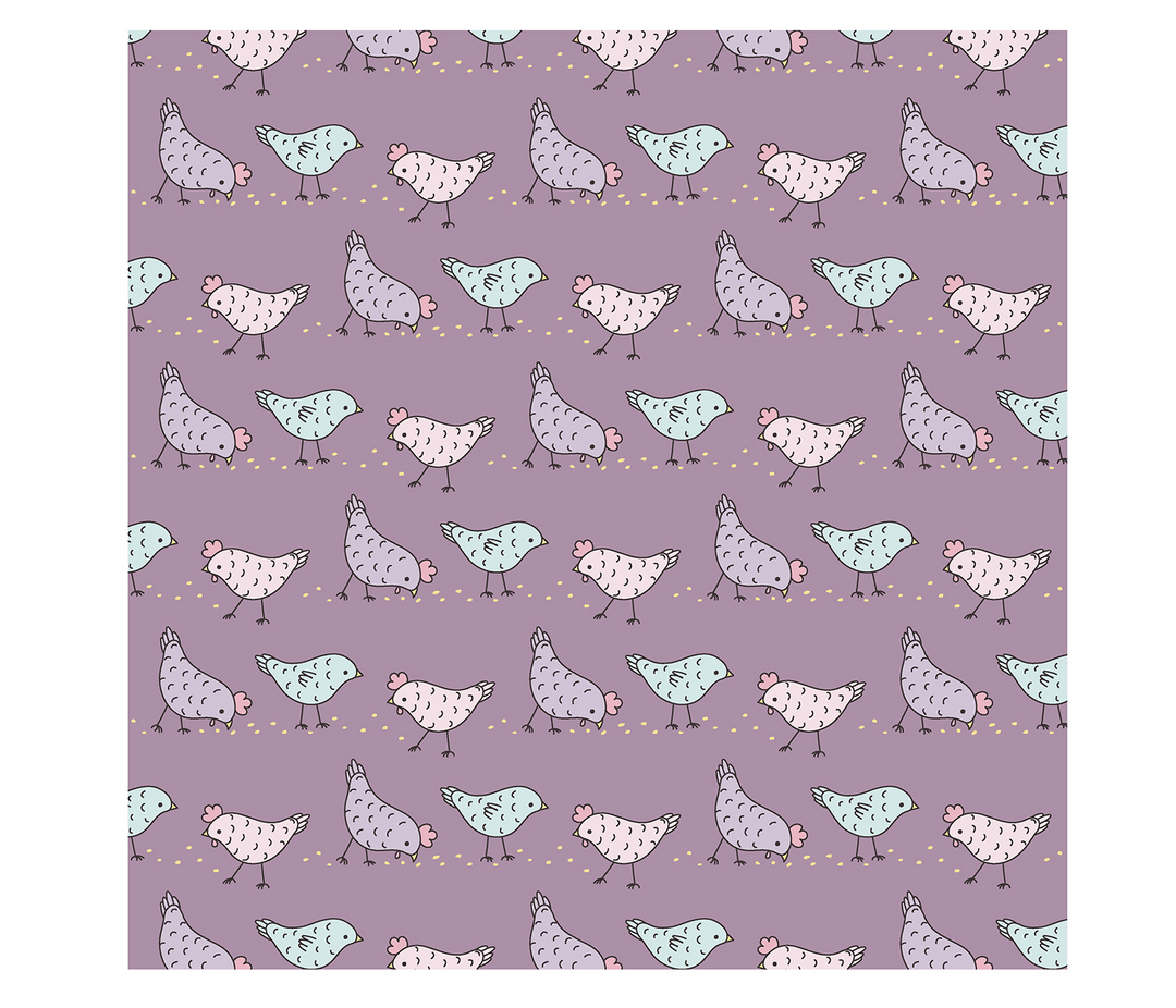 Kickee Pants Chickens lavender swatch