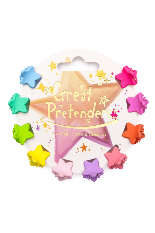 Great Pretenders Rainbow Star Mini Hairclips Set
