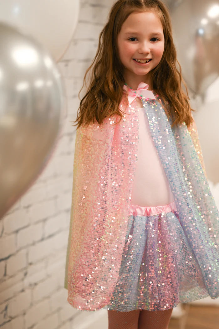 Ombre Sequins Cape model up