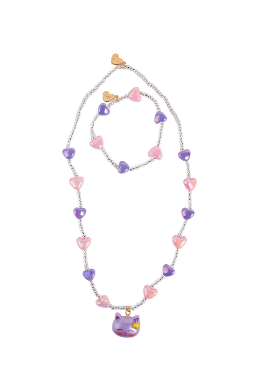 Lovely Kitty Necklace & Bracelet Set