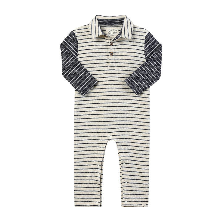 Me & Henry Arlington Striped Polo Romper